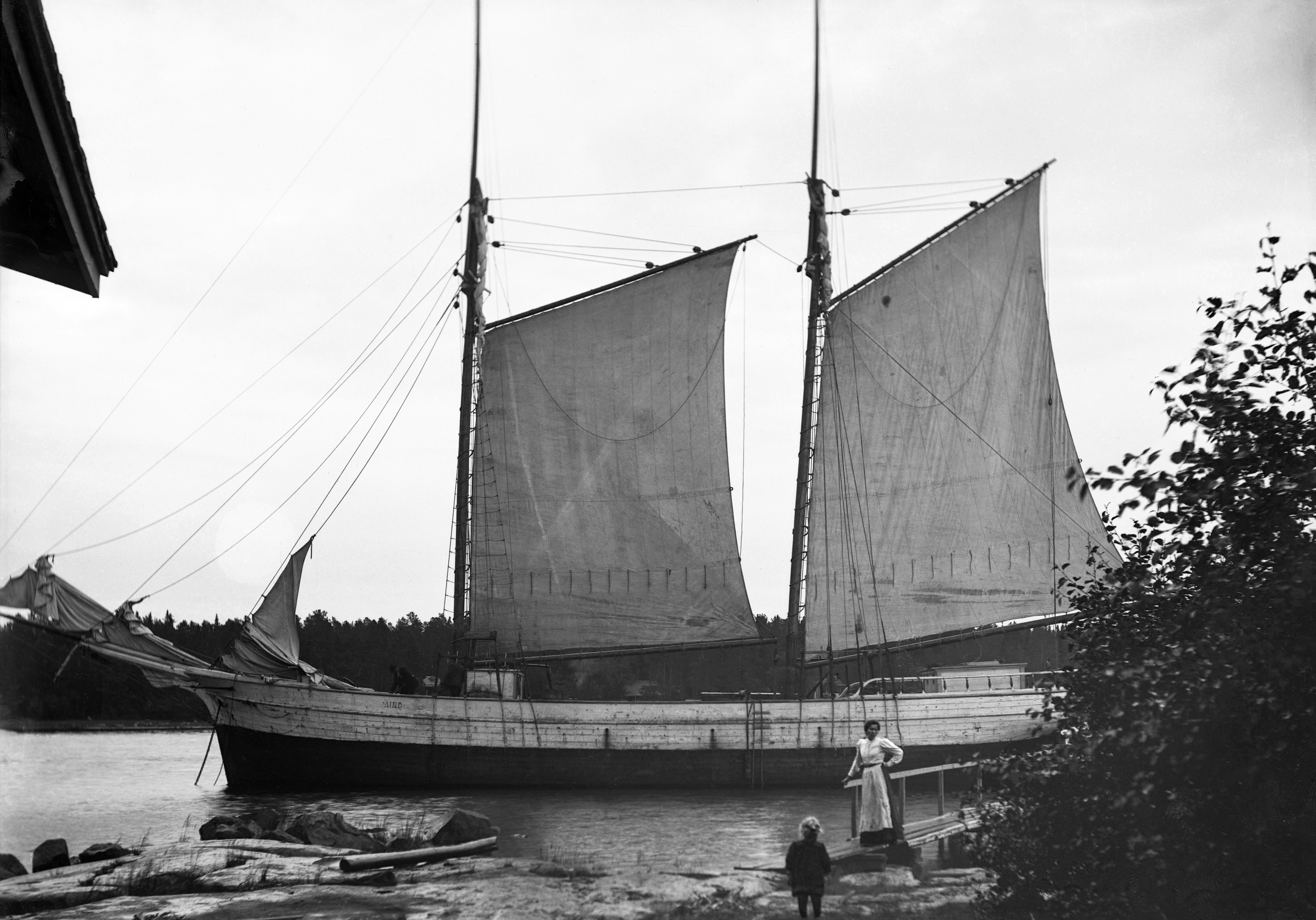Skonaren Aino. Fotot ägs av Jakobstads museum