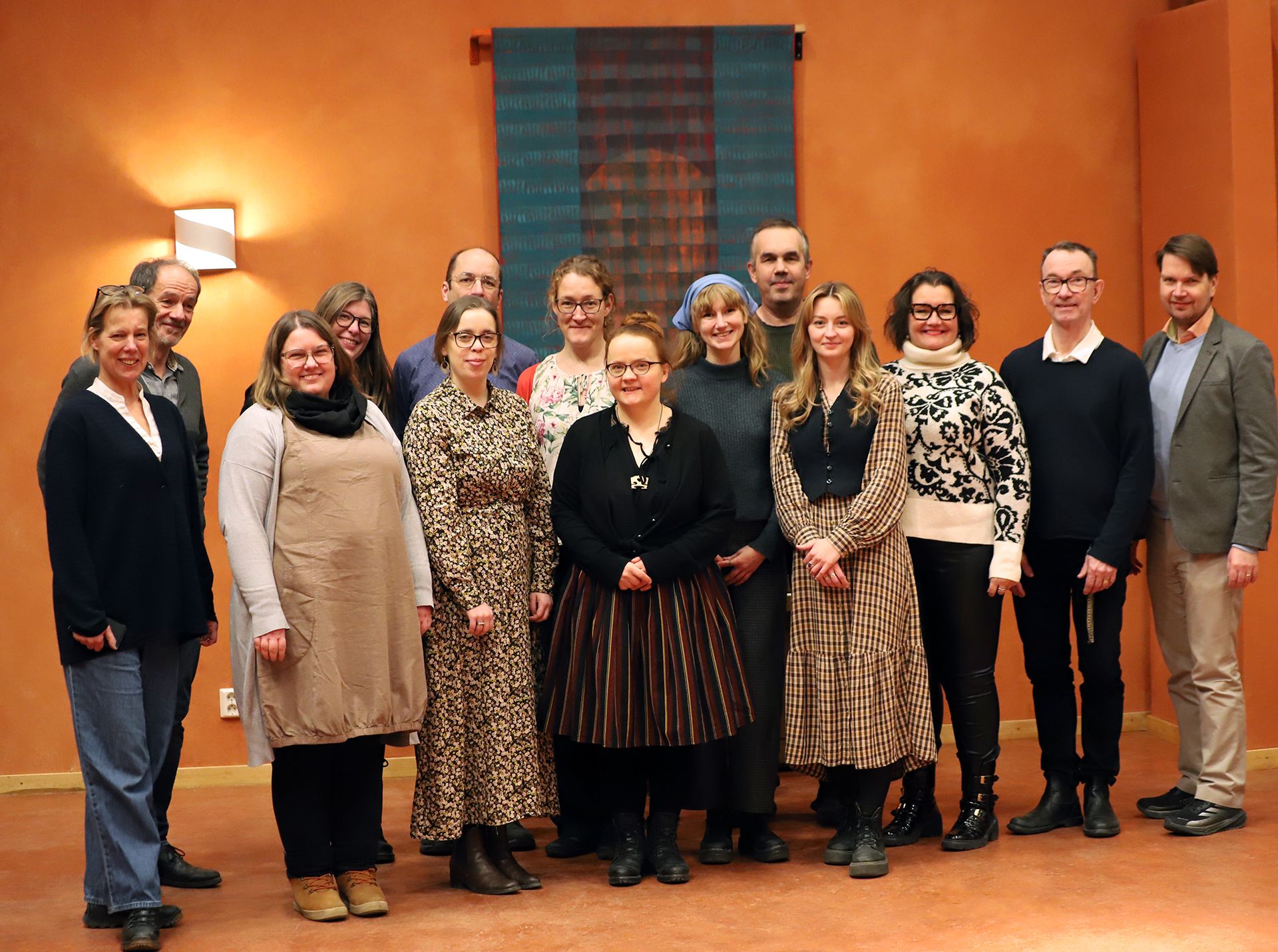 Projektarbetsgruppen bakom ICH North församlad under slutseminariet i Härnösand i november. I främre raden, andra från vänster, Eva-Marie Backnäs från KulturÖsterbotten.