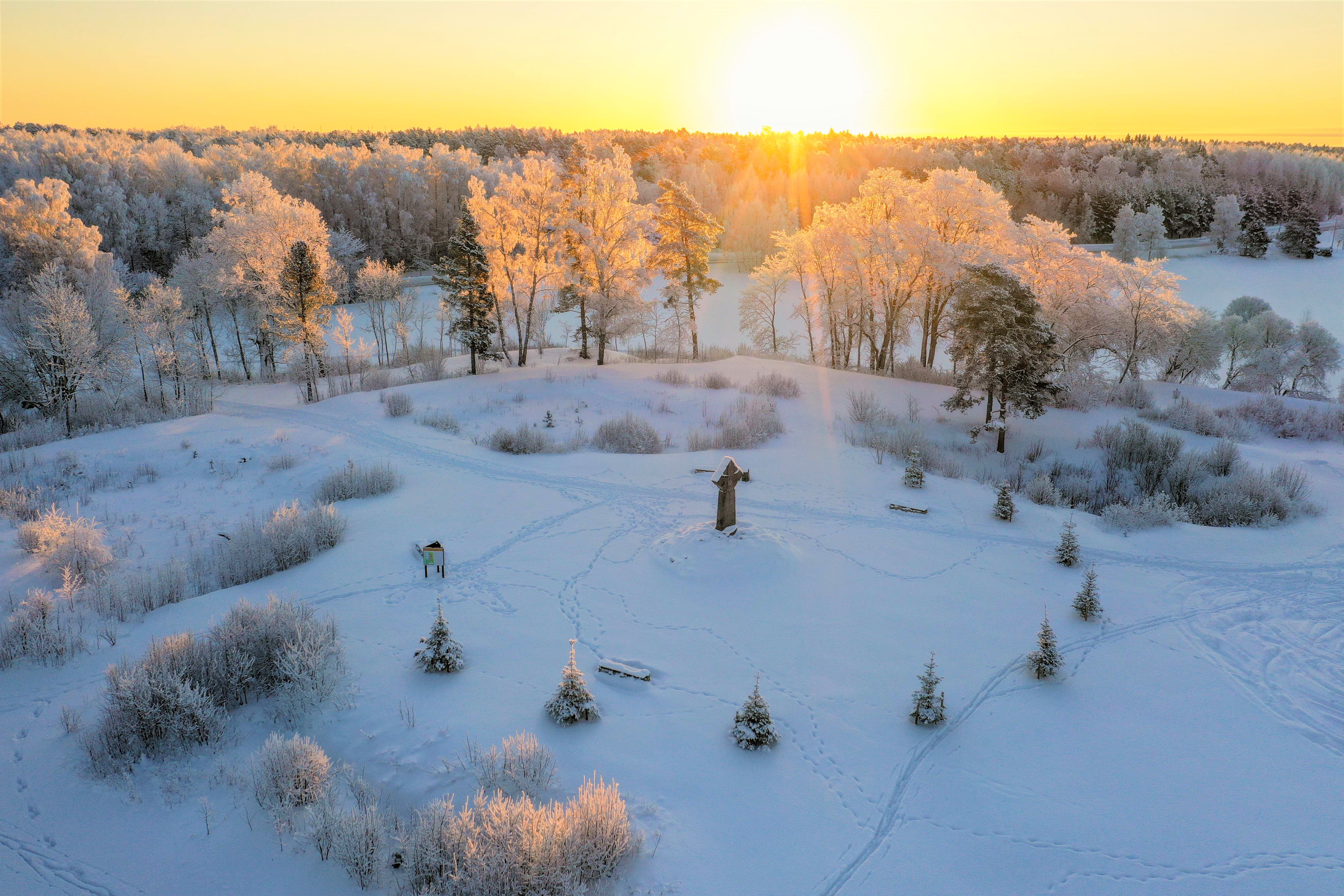Korsholms vallar i vinterskrud