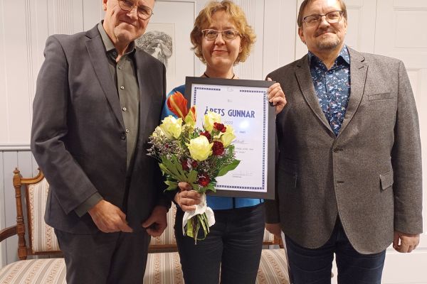 Heidi Hummelstedt vid KulturÖsterbotten Årets Gunnar!