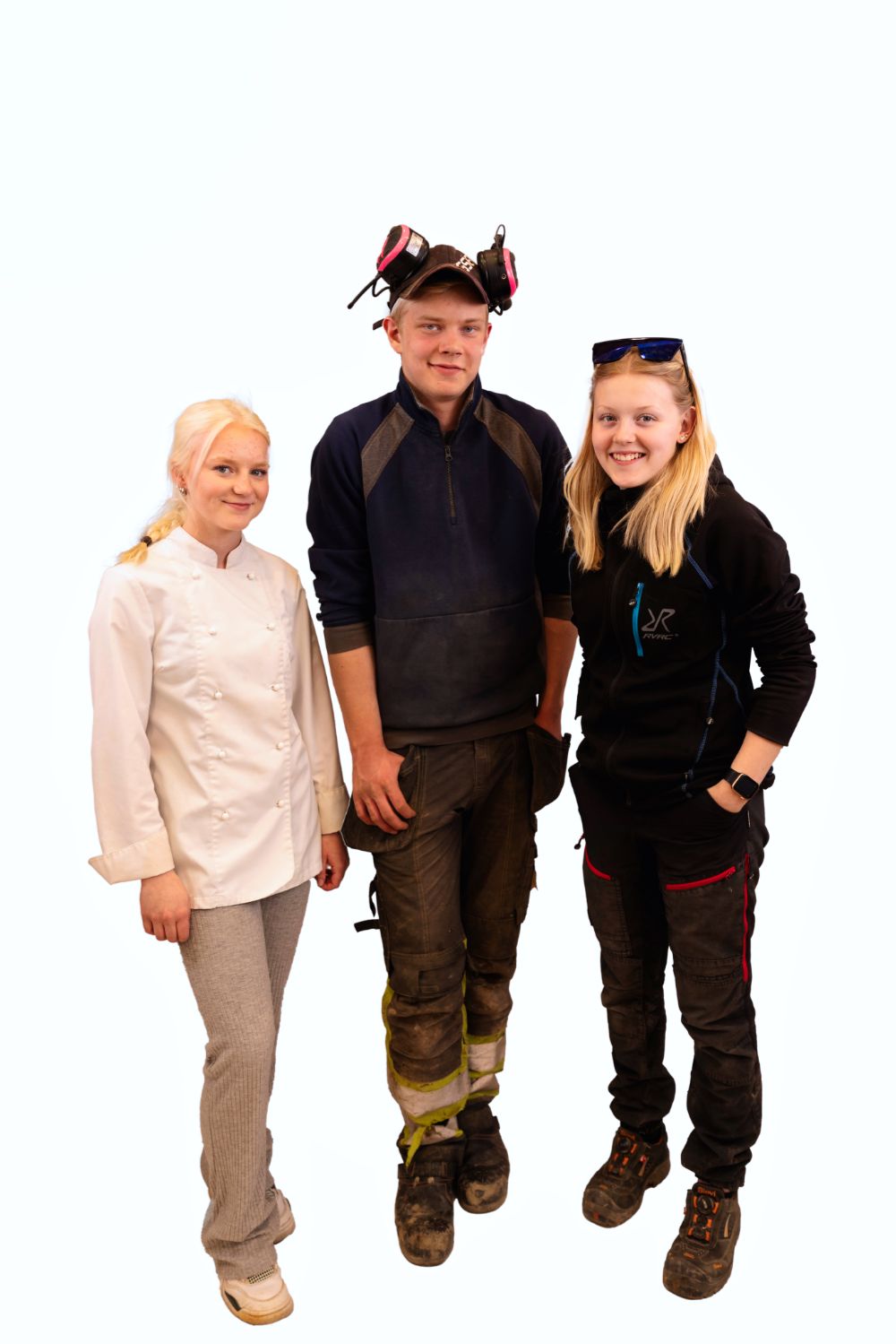 Första årets studerande Siri, Linus, Josefina